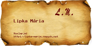 Lipka Mária névjegykártya