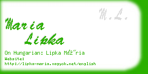 maria lipka business card